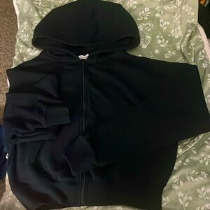 Black chop hoodie